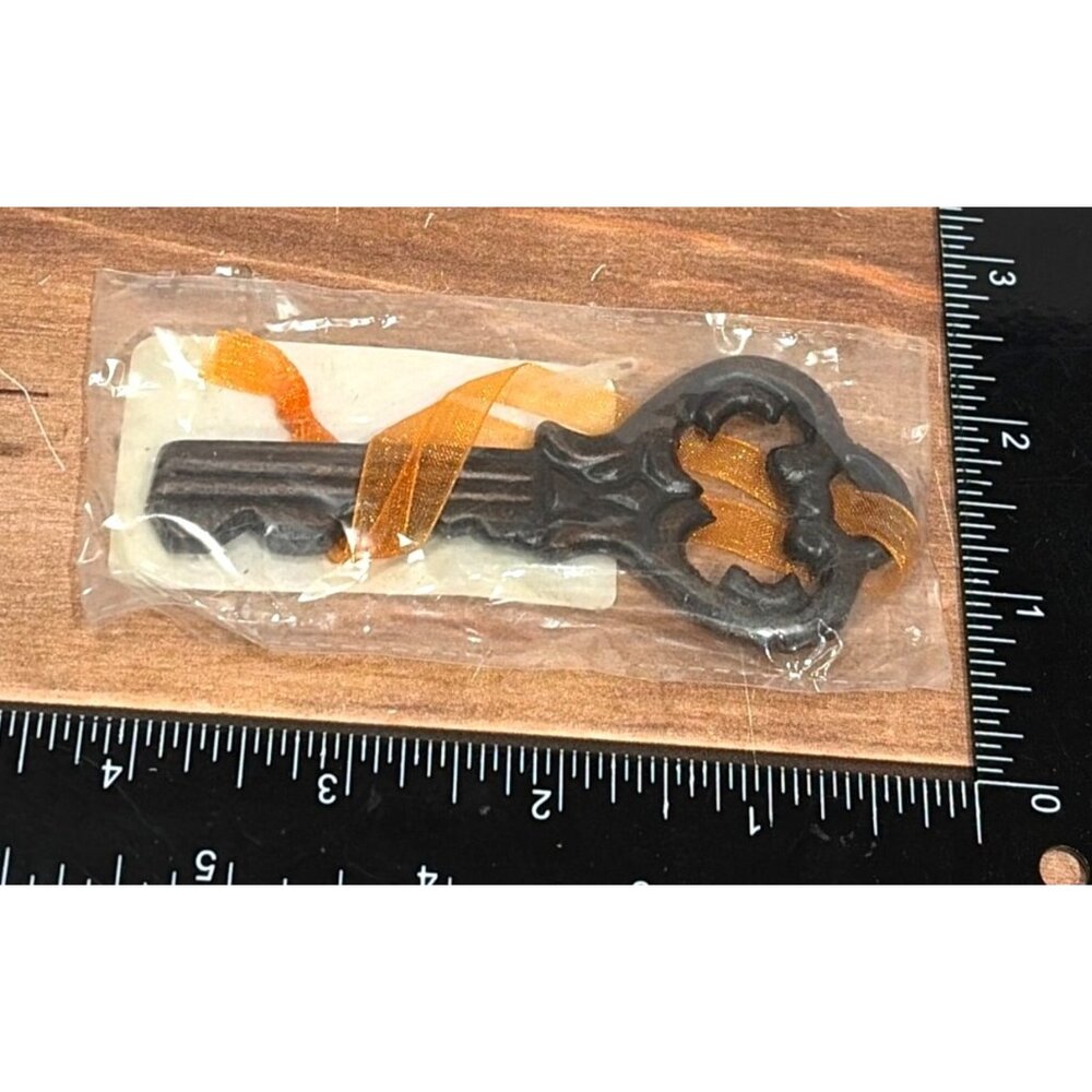 249173 Vintage Inspired Metal Key W/ RIBBON Decor Ornamental Craft Embellishment